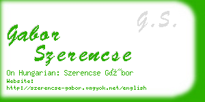 gabor szerencse business card